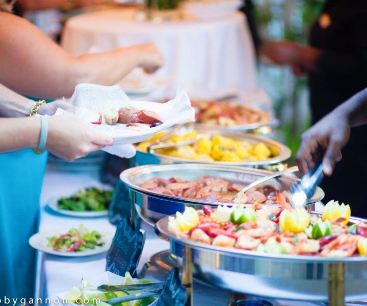 Seafood Boil Wedding Buffet Serving Happy Guests